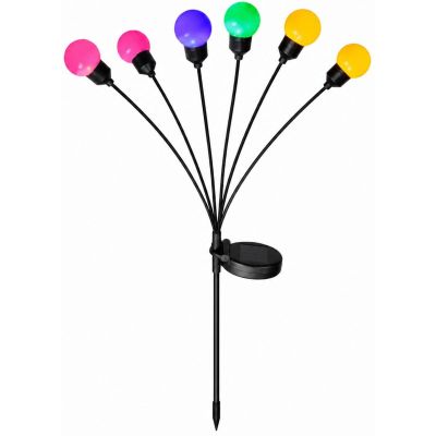 3. SOLAR LAMP DANCING IN THE WIND, COLORFUL BALLS, 6 LEDS, 75CM XXL