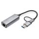 6. USB Type-C to Gigabit Ethernet 2.5GUSB-C + USB A adapter (USB 3.1/3.0)