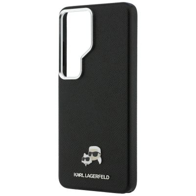 6. Karl Lagerfeld Saffiano KC Metal Logo MagSafe Case for Samsung Galaxy S26 Ultra, Black