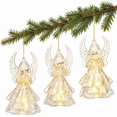 2. DECORATIVE ANGEL ACRYLIC 9CM LED 3 PCS