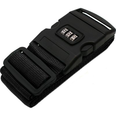 7. UNIVERSAL SECURITY STRAP FOR SUITCASE 180x5CM WITH PROWORLD CODE, BLACK