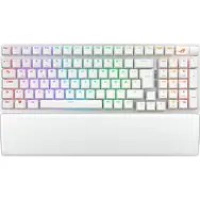 4. ASUS ROG Strix Scope II 96 Wireless Gaming Keyboard USB + RF Wireless + Bluetooth QWERTZ German White