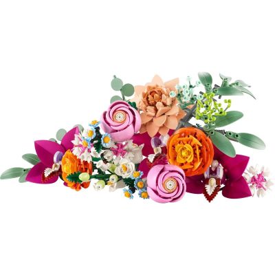 4. LEGO ICONS 10342 Botanicals - Beautiful Bouquet of Pink Flowers
