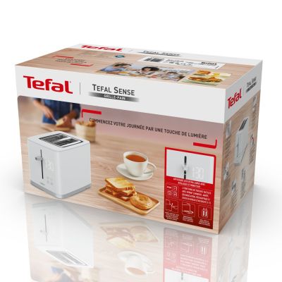 8. Tefal Sense TT6931 2-Slice Toaster, 850W, White