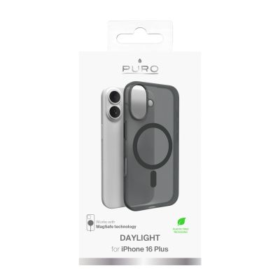5. Puro Daylight MagSafe Silicone Case for iPhone 16 - Black