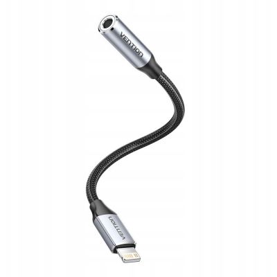 3. Vention Lightning Male to 3.5 mm Jack Adapter, 0.1 m, Black