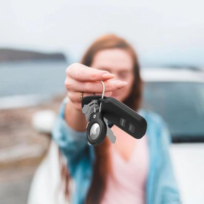 8. Tech-Protect Rough Vein 2-pack case for Apple AirTag - black