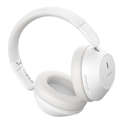 5. Baseus Bass 30 Max Wireless On-Ear Bluetooth 5.3 Headphones - White