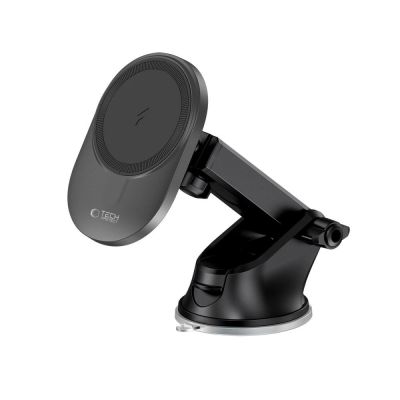 3. Tech-Protect MM15W-V1 Car Phone Holder with MagSafe 15W Wireless Charger for Cockpit/Air Vent - Black