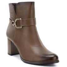 Women's insulated ankle boots with a block heel, brown M.Daszyński SA125-32