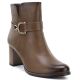 Women's insulated ankle boots with a block heel, brown M.Daszyński SA125-32