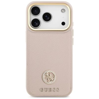 3. Guess Grained Strass Logo MagSafe case for iPhone 17 Pro - pink
