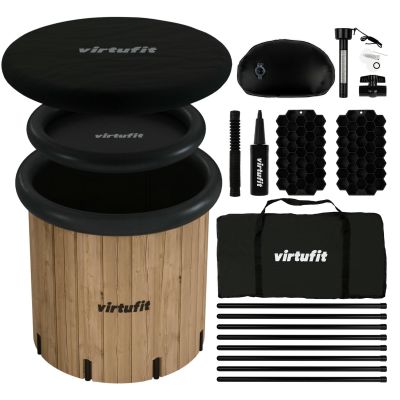 43. VIRTUFIT ICE BATH XXL - 375 LITERS - IMITATION WOOD - WITH ACCESSORIES
