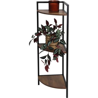11. METAL CORNER SHELVING UNIT 3 SHELVES 23.5x23.5x76CM