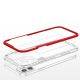5. Clear 3in1 case for iPhone 12 frame gel cover red