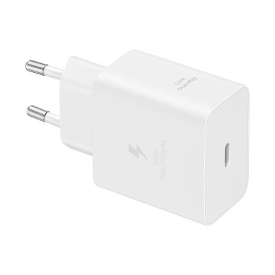 2. Samsung T4511 PD 45W Charger with USB-A / USB-C 5A Cable, White