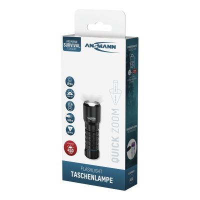 6. Ansmann TS450RF Black LED Handheld Flashlight