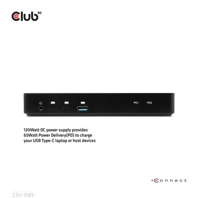 6. CLUB3D CSV-1585 KVM Switch Black