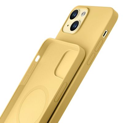 4. 3mk Hardy Silicone MagCase case for iPhone 15 Plus - yellow