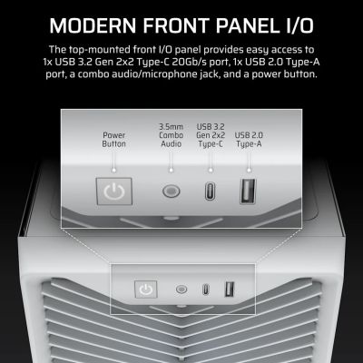 12. Corsair 3200D RS ARGB Mid-Tower White case