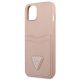 6. Guess GUHCP13SPSATPP iPhone 13 mini 5,4 "pink / pink hardcase SaffianoTriangle Logo Cardslot