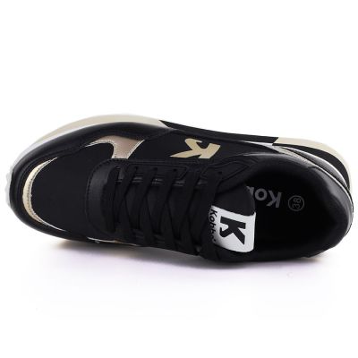 4. Women's leather sports shoes black Kobbo 100102