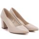 9. Women's cream pink pumps on the block heel Sergio Leone PB414