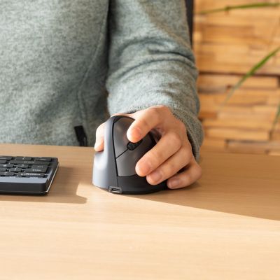 6. Ergonomic R-Go Pele HE left Bluetooth mouse sidabrina