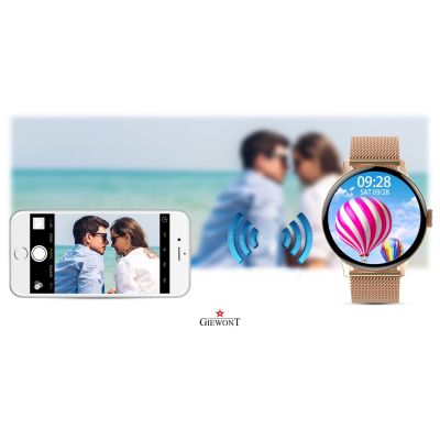 18. GIEWONT Rose Gold Women's Smartwatch GW330-1