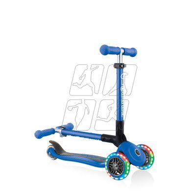 15. 3-wheel scooter Globber Foldable Lights Navy Blue Jr 437-100