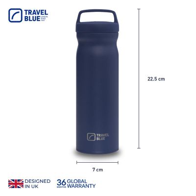 3. TRAVEL BLUE NAVY THERMAL BOTTLE