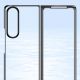 3. Plating Case case for Samsung Galaxy Z Fold 4 cover with a metallic frame blue
