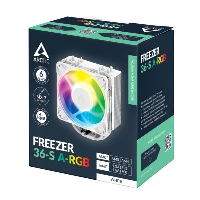 2. ARCTIC Freezer 36-S A-RGB Processor Air Cooler 12 cm White 1 pc.