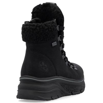 10. Waterproof insulated women's hiking boots in black Rieker 48034-00