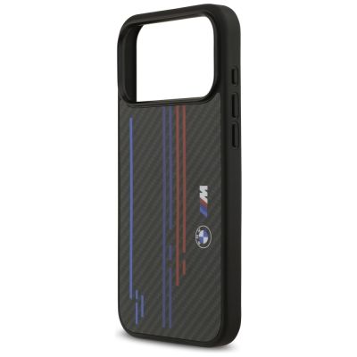 6. BMW M Kevlar Lines & Logo MagSafe Case for iPhone 17 Pro Max - Black