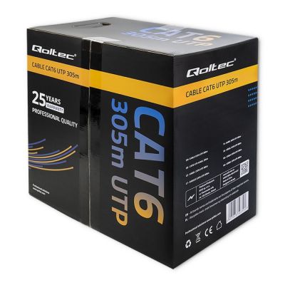 4. QOLTEC UTP NETWORK CABLE | CAT6 | 305M | PVC GRAY