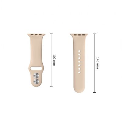 3. Tech-Protect Silicone Strap for Apple Watch 44 / 45 / 46 / 49 mm - Beige
