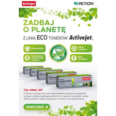 2. BIO Activejet ATH-36NB Toner (replaces HP 36A CB436A, Canon CRG-713; Supreme; 2000 pages; black). ECO Toner. The powder in the toner is biodegradable. 57% of the toner is of biological origin.