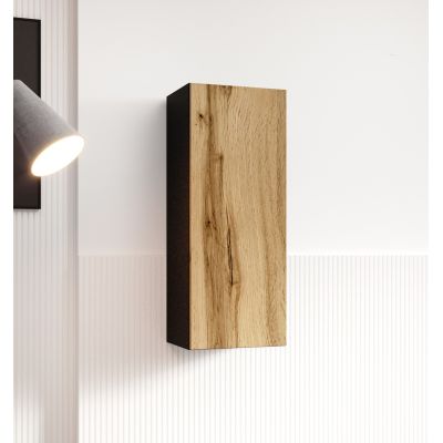 2. VIGO '90' display cabinet, full, 90/35/32, black/wotan oak