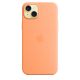 3. Silicone case with MagSafe sorbet orange iPhone 15 Plus