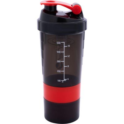 FITNESS SHAKER BOTTLE 500ML GRAY RED PURE 2 IMPROVE