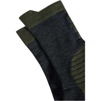 Green UNI ODLO PERFORMANCE MERINO TRAIL Crew Socks