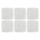 Set of 6 Florentina Square Plates - White, 20 cm