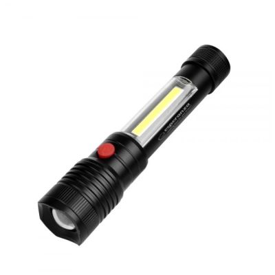 ESPERANZA ALUMINUM FLASHLIGHT WITH SIDE LIGHT COB APATE EOT069