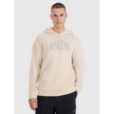 Men's sweatshirt with hood, open, 4F 4FRSS25TSWSM2201-12S