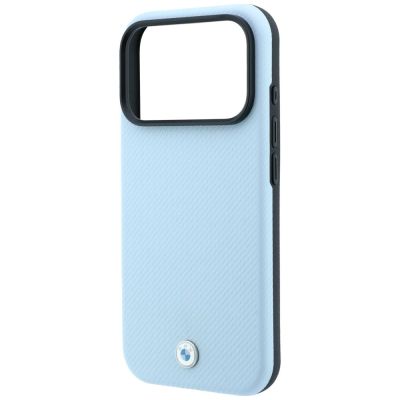 6. BMW Kevlar Metal Logo MagSafe Case for iPhone 18 Pro Max / 17 Pro Max – Blue