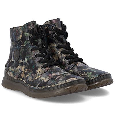 4. Women's insulated ankle boots with floral pattern Rieker 53632-90