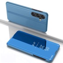 Clear View Case for Samsung Galaxy S25+ Cover with Flip - Blue