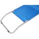 25. FOLDABLE BEACH CHAIR WITH CANOPY ON WHEELS 116x62x60-90CM BLUE