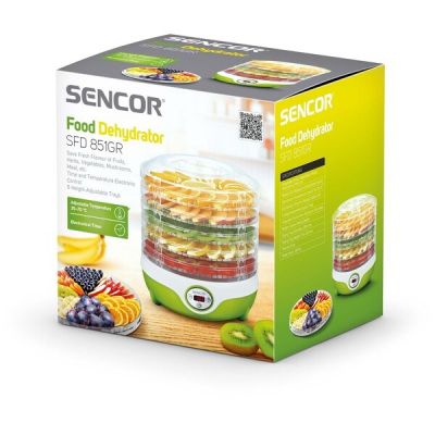 11. Sencor SFD 851GR Food Dehydrator Light Green, Transparent 240 W
